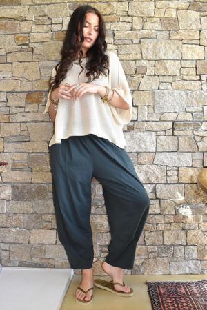 Jo Jo Quirky Classic Barrel Pant Charcoal
